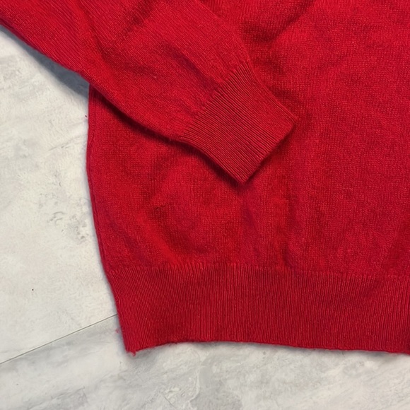 Charter Club  100% Cashmere   Long sleeve Sweater  Crewneck   True Red   Size XS - Picture 5 of 7